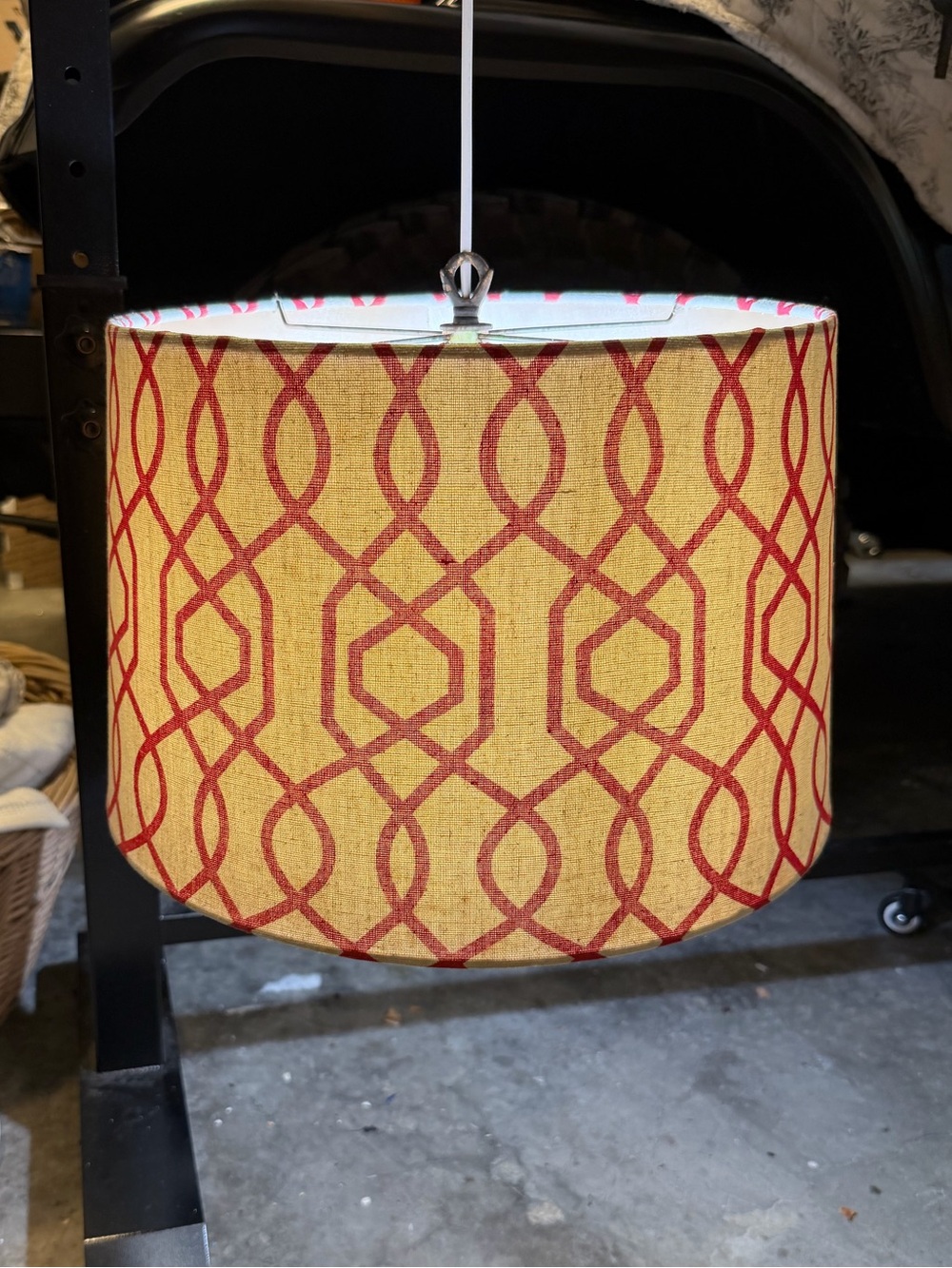 Geometric Lampshade Plug-in Swag Light